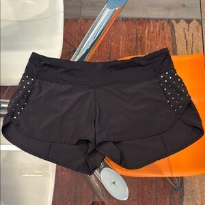 Lulu Women's Black Running Shorts 2”